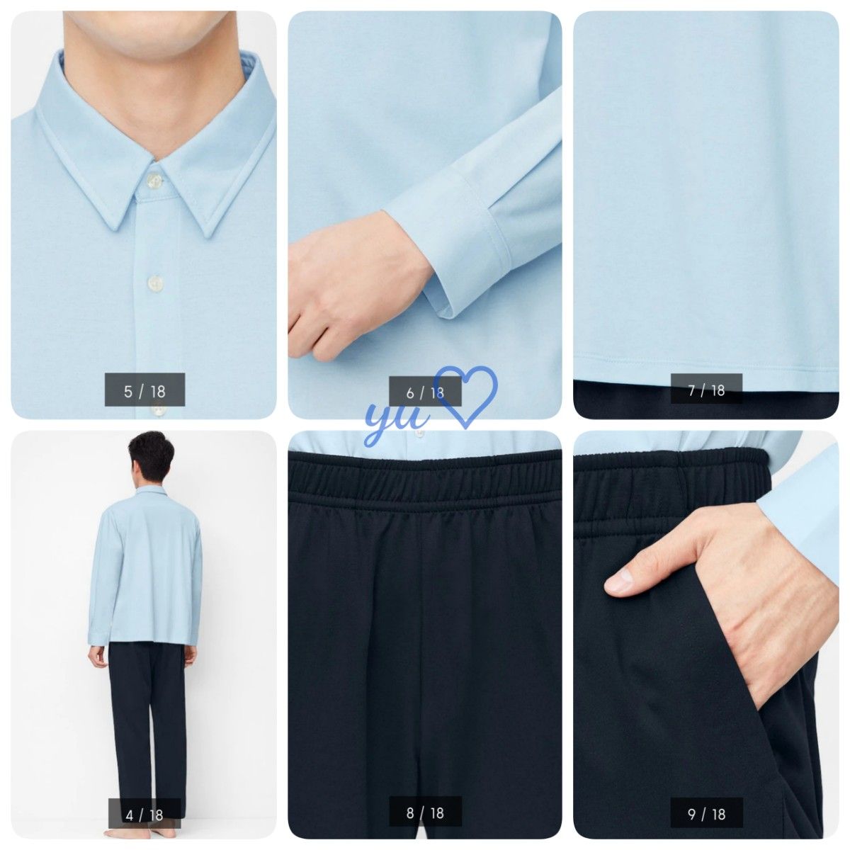 【GU】XLサイズ コンフォートシャツラウンジセット ルームウェア パジャマ