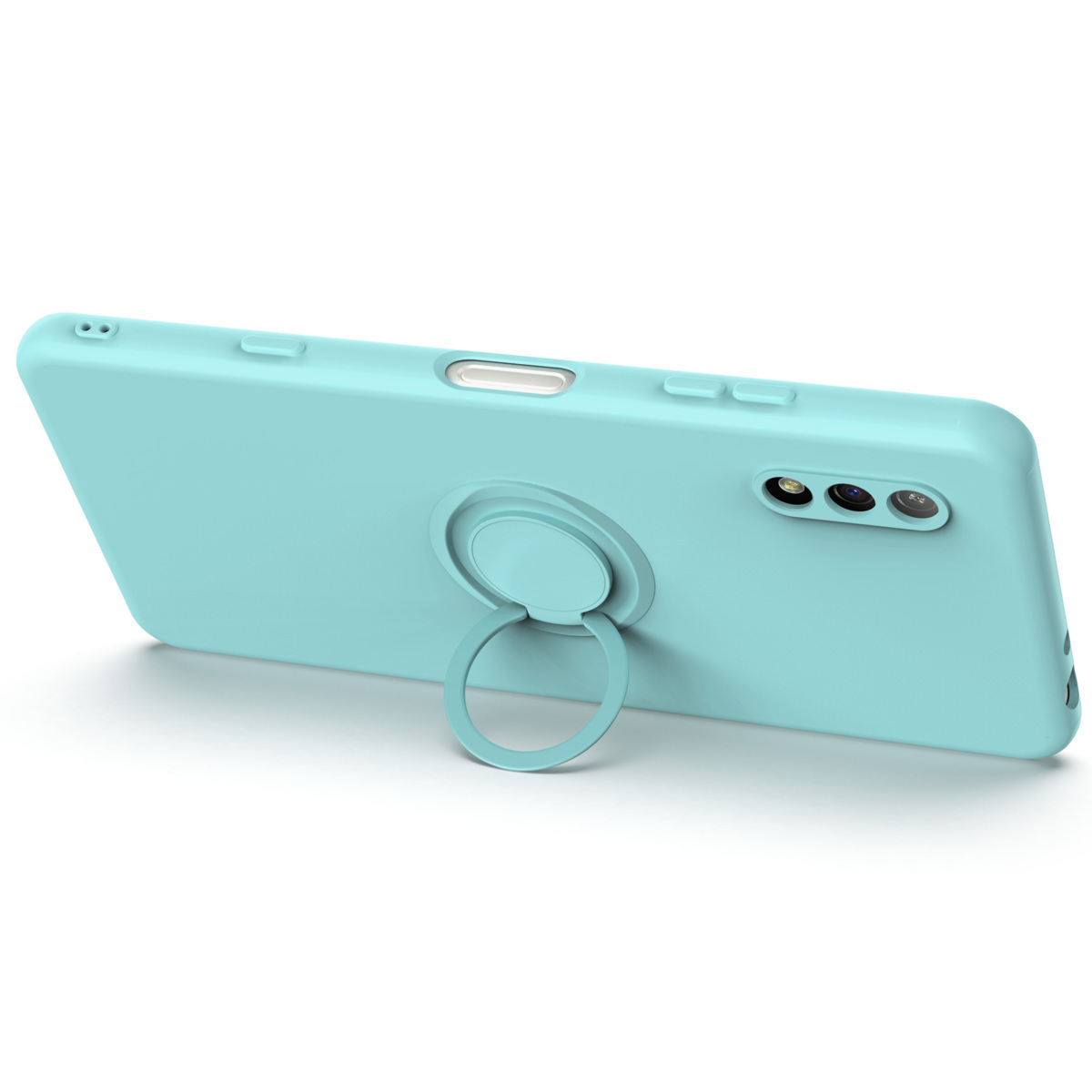 Xperia Ace II SO-41B ring attaching soft case TPU protection case mint green 