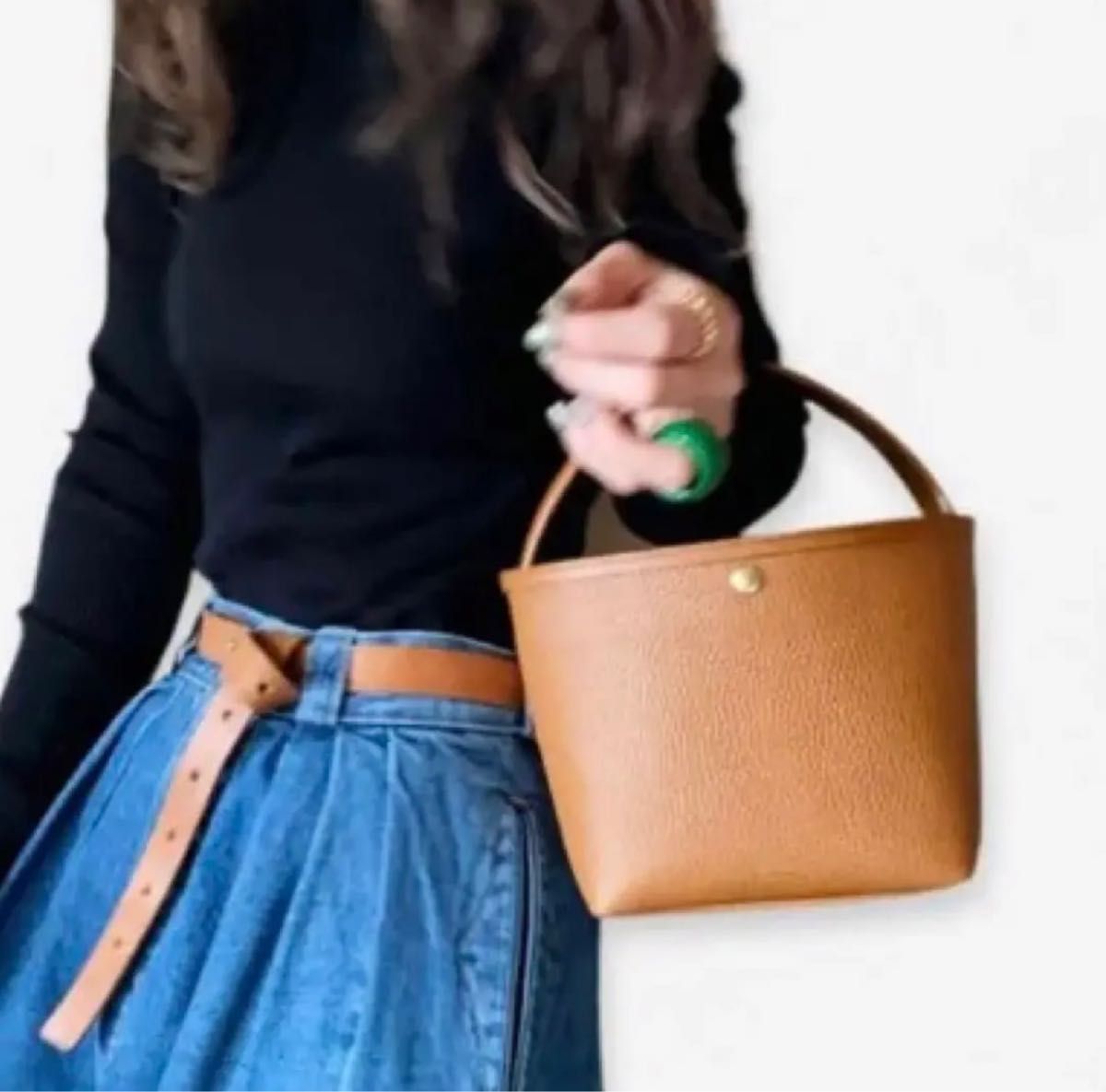 ch!iiibag ch!iii チーバッグ レザーバスケット キャメル 完売品
