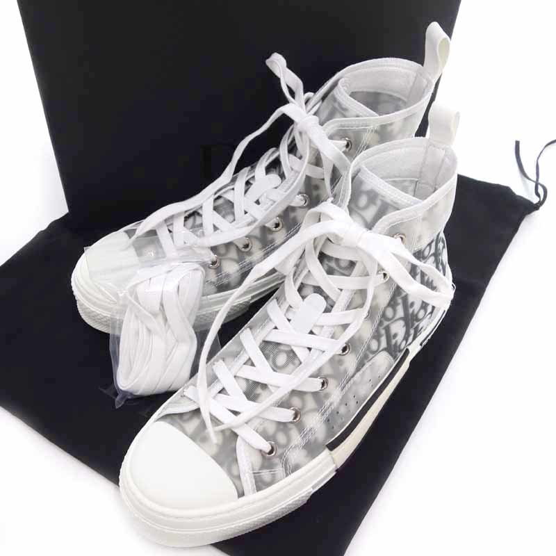 DIOR B23 オブリーク キャンバス クリアラバー ハイトップ スニーカー