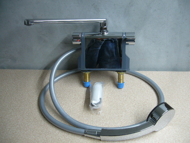 三栄水栓　SANEI　浴室用　サーモデッキシャワー混合栓　マルチタイプ　パイプ240mm SK7810-S9L24