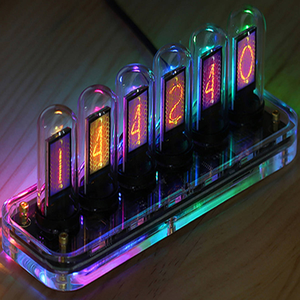 LED置き時計 ニキシー管デジタル置き時計 マルチメディア LED置き時計 ニキシー管デジタル置き時計 マルチメディア
