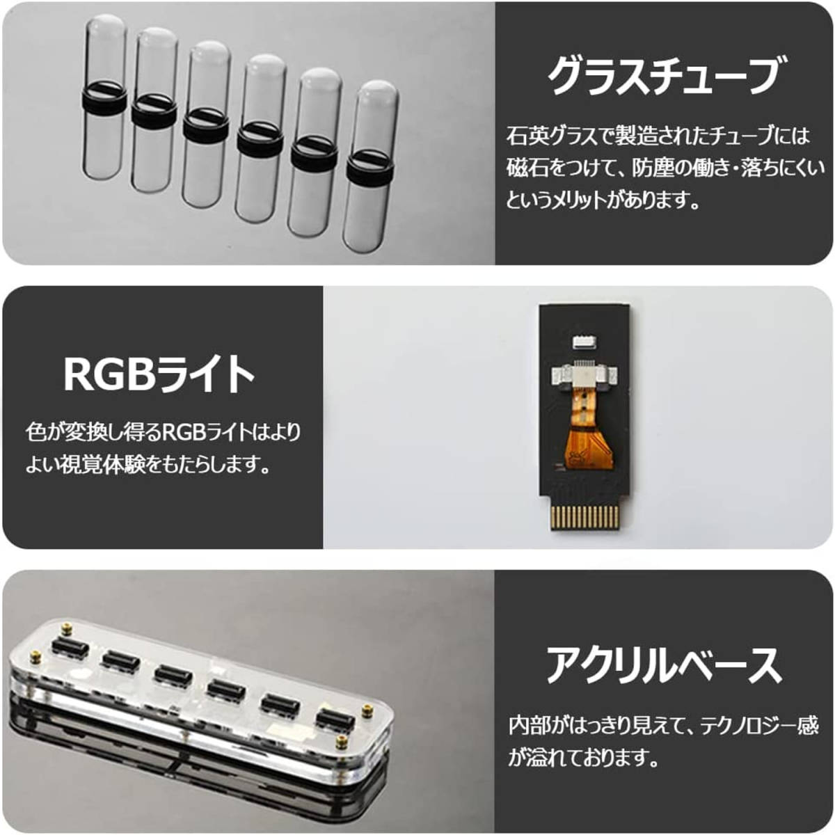 LED置き時計 ニキシー管デジタル置き時計 マルチメディア LED置き時計 ニキシー管デジタル置き時計 マルチメディア