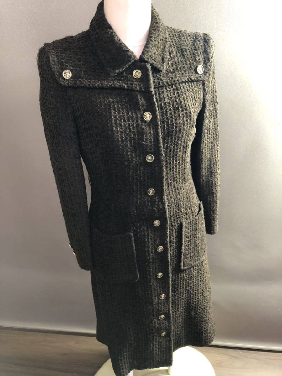 KOYANAGI knitted One-piece jacket retro Western-style clothes lady's S~M size 
