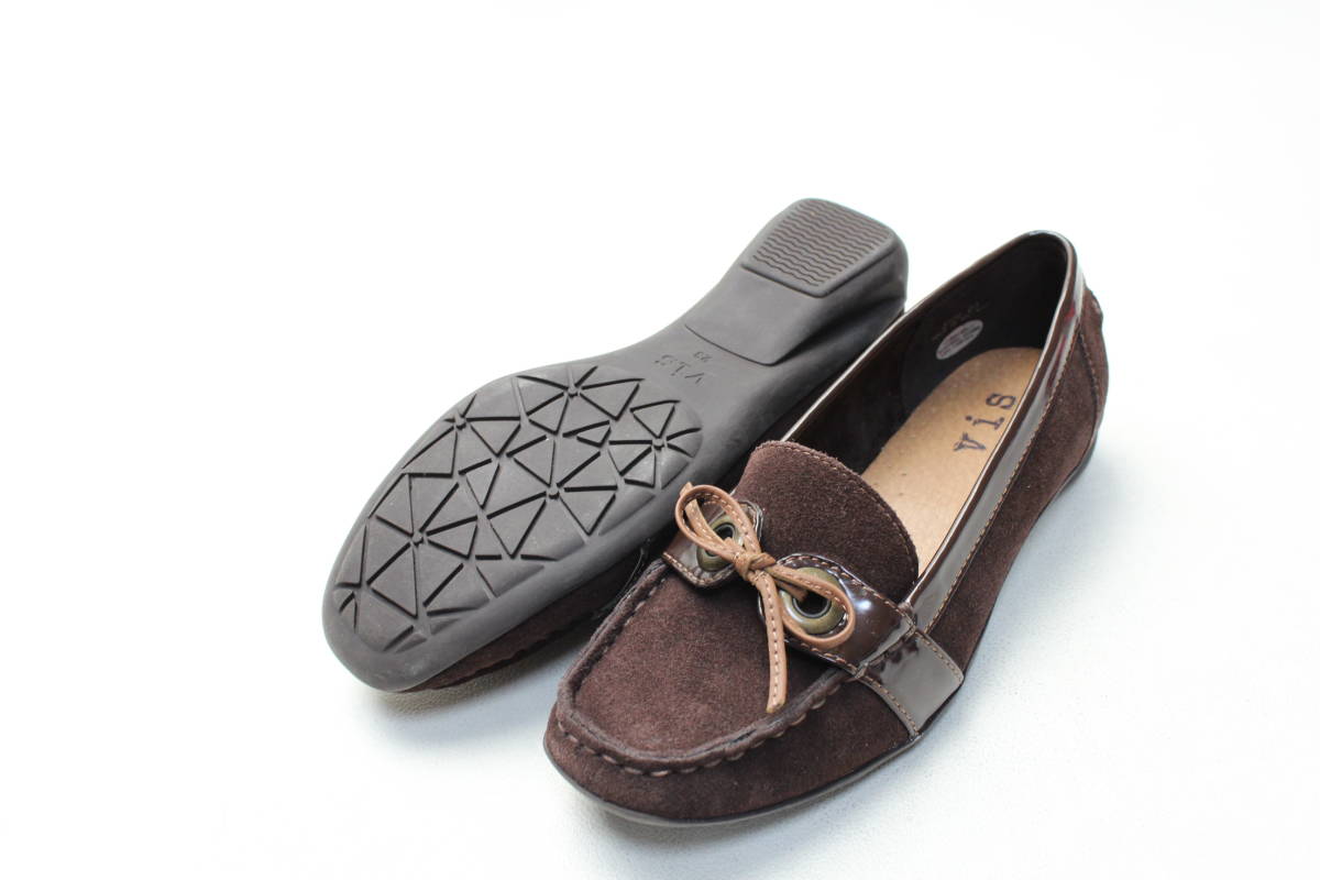  new goods!VIS original leather casual moccasin shoes (23cm)/479