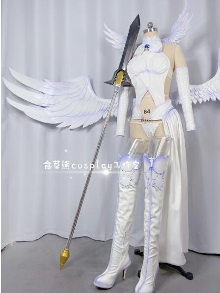 高品質 新作純白魔法少女 鈴原美紗 コスプレ衣装+翼+道具+靴