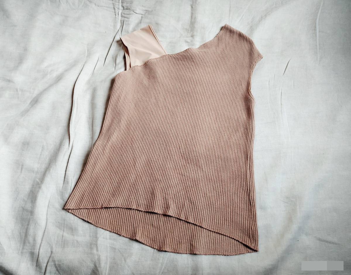 6 ROKU ロク BEAUTY & YOUTH UNITED ARROWS ユナイテッドアローズ THERMAL ONE SHOULDER サーマル 異素材切替 カットソー レディース ★3