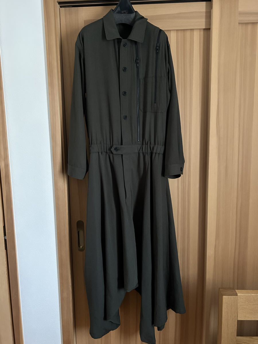 B Yohji Yamamoto 19AW つなぎ カーキ 希少 ビーヨウジヤマモト learn