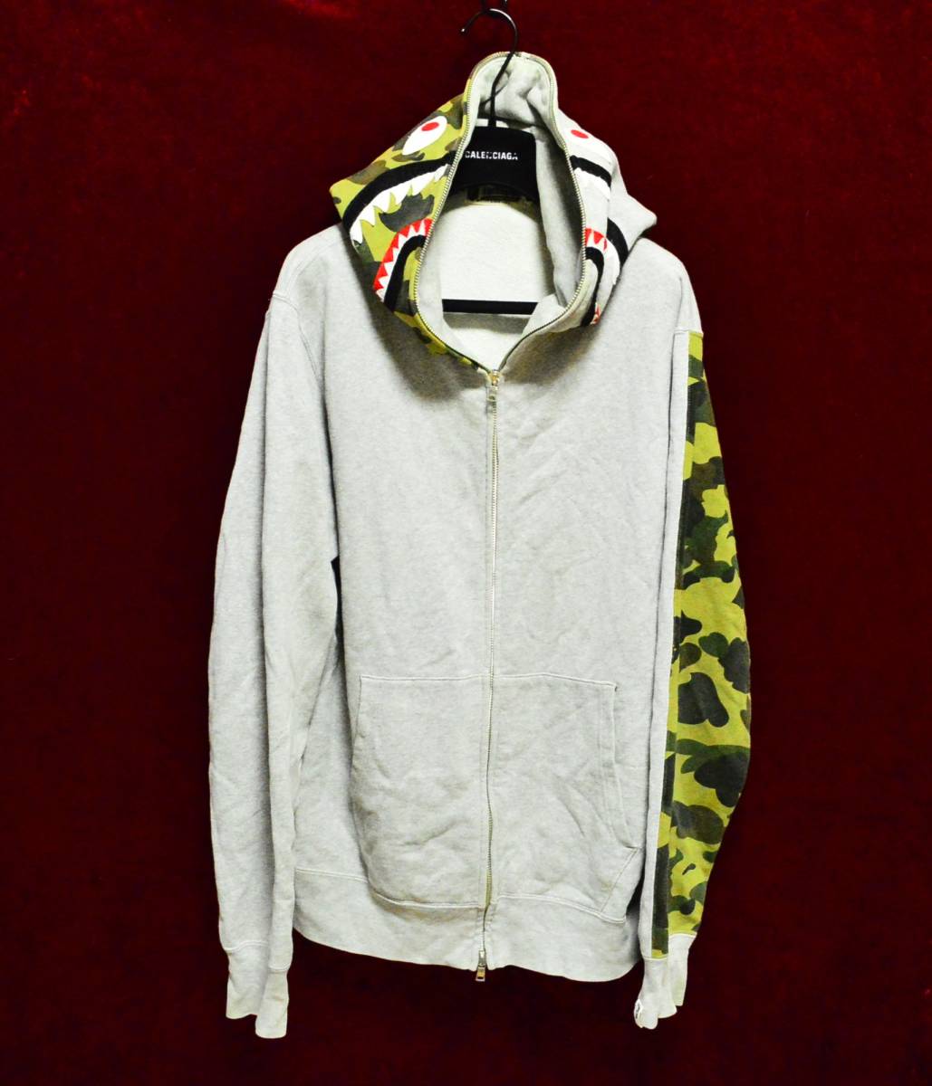 A BATHING APE BAPE エイプ シャークパーカー F パーカー_画像2