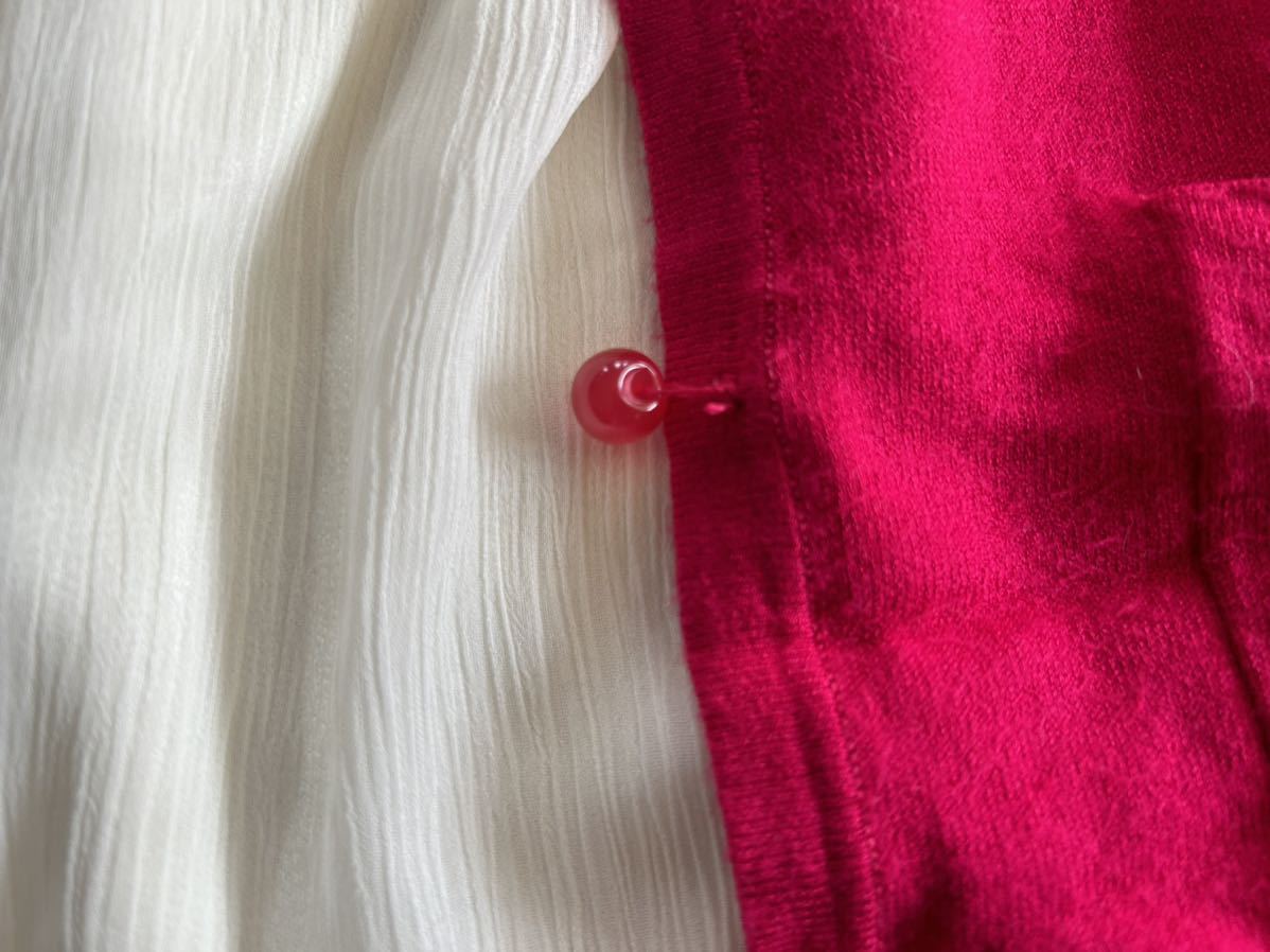 ef deエフデ ロングカーディガン 長袖ワンピース ピンク 中古品 ファッション レディース トップス 半袖 可愛い アンサンブル セット 2点_画像4