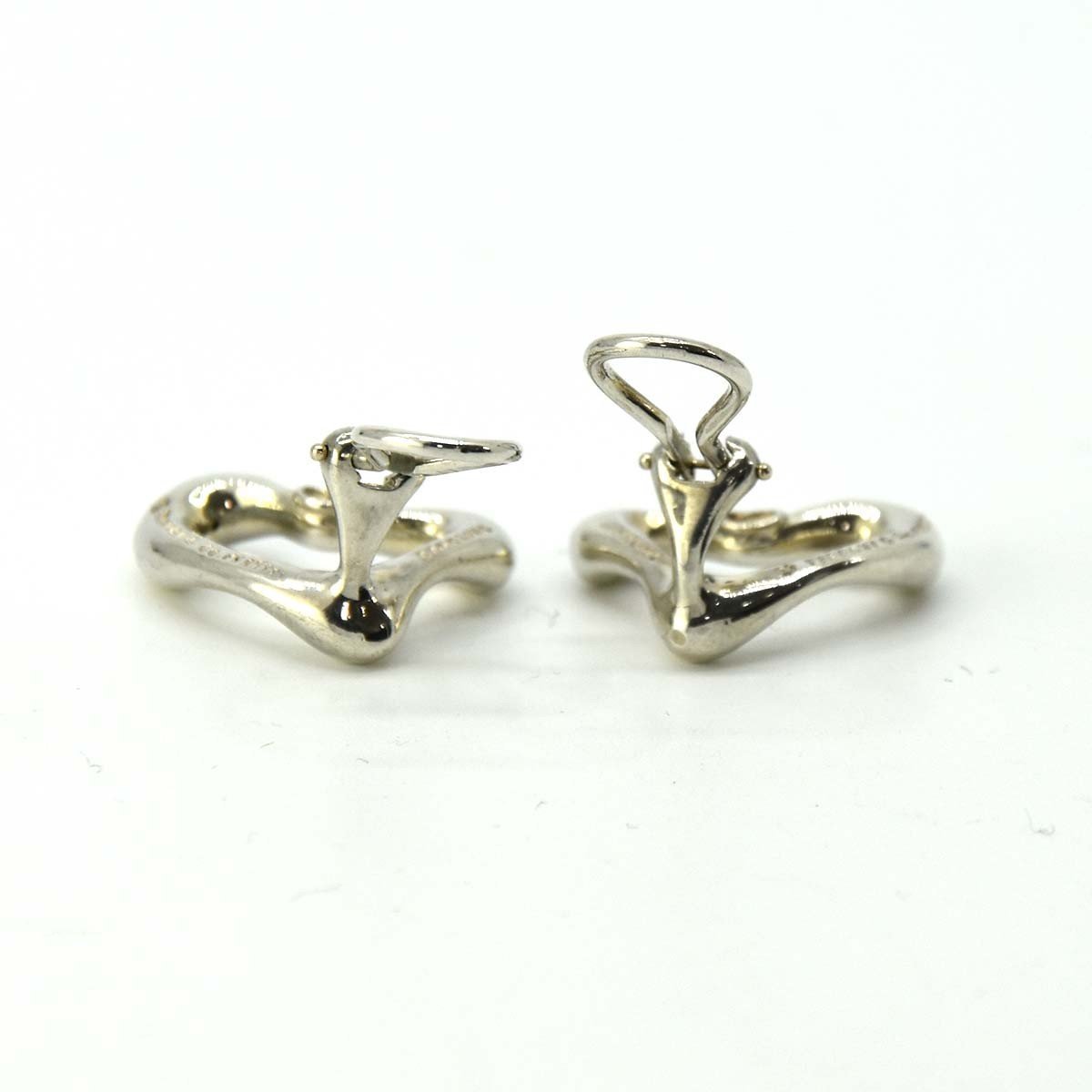  pawnshop Tiffany TIFFANY & Co. Open Heart earrings sterling silver 925 clip H2595... pawnshop 