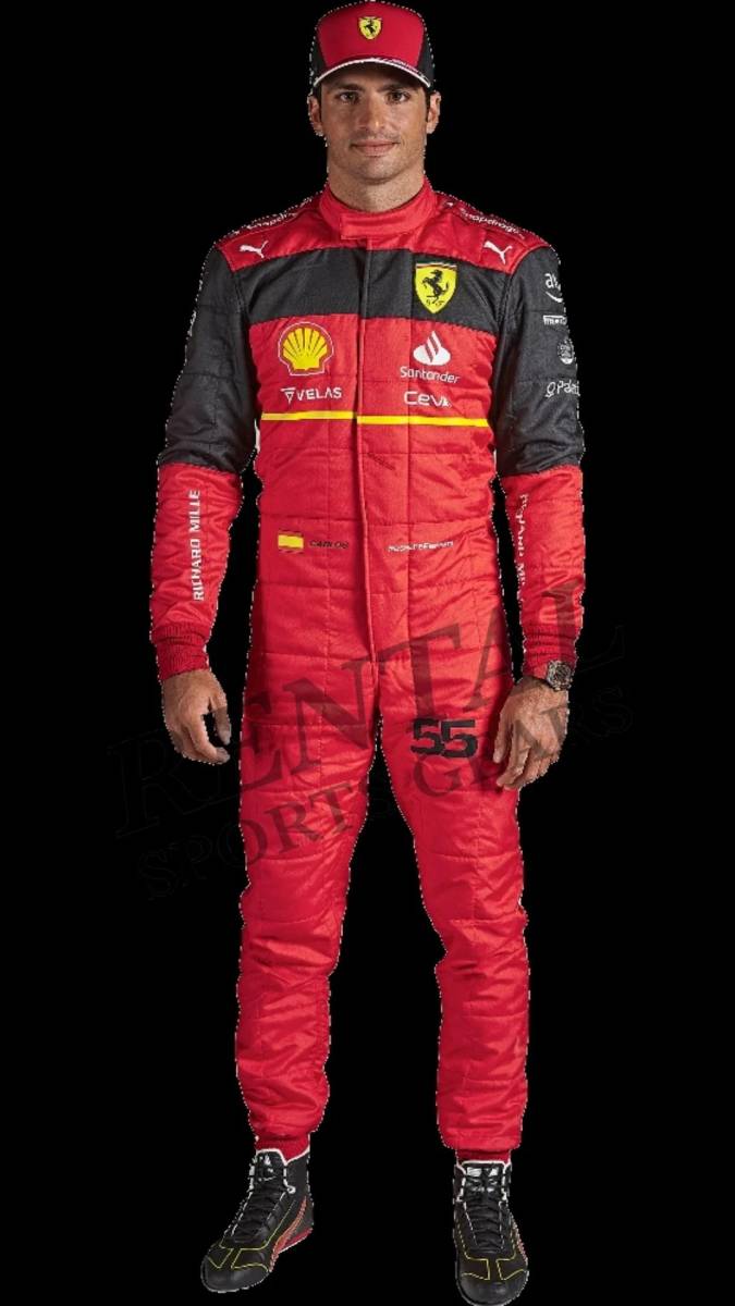 海外 高品質　送料込み カルロス・サインツJr. Carlos Sainz Ferrari 2022 F1 レーシングスーツ　サイズ各種 レプリカ カスタム対応_画像1