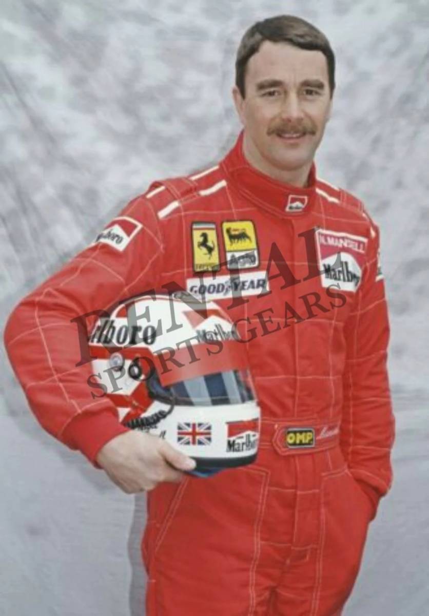 海外 高品質　送料込み ナイジェル・マンセル Nigel Mansell Marlboro 1990 レーシングスーツ　サイズ各種 レプリカ カスタム対応