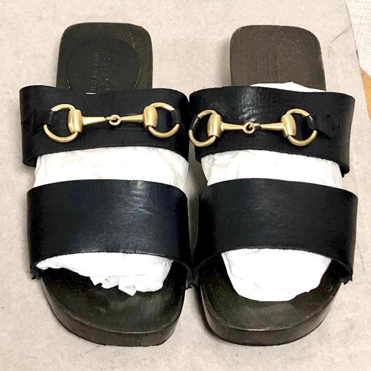 ヤフオク! - グッチ GUCCI ホースビット 下駄 サンダル スタッズ...