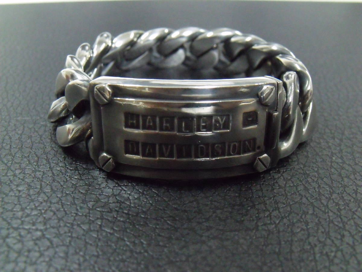 ハーレーダビッドソン Harley-Davidson × MOD シルバー925 喜平チェーン ビッグIDブレスレット重量159g バングルSTERLING SILVER BRACELET_画像1