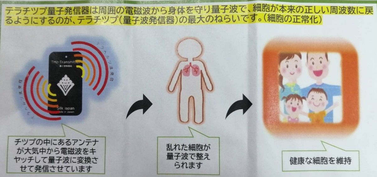 テラチップ(ネックレスタイプ)　量子波発信器　シルクジャパン