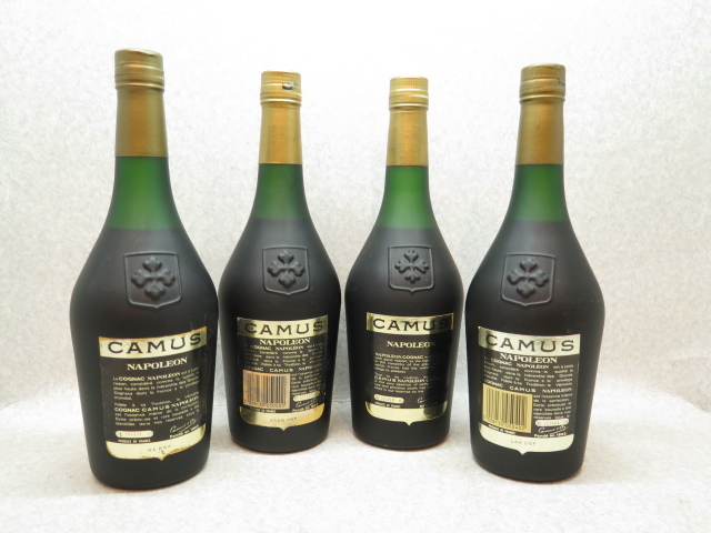 ★☆【古酒】CAMUS NAPOLEON COGNAC カミュ ナポレオン コニャック ブランデー 700ml 40% 箱なし 4本セット ブランデー ot☆★_画像2