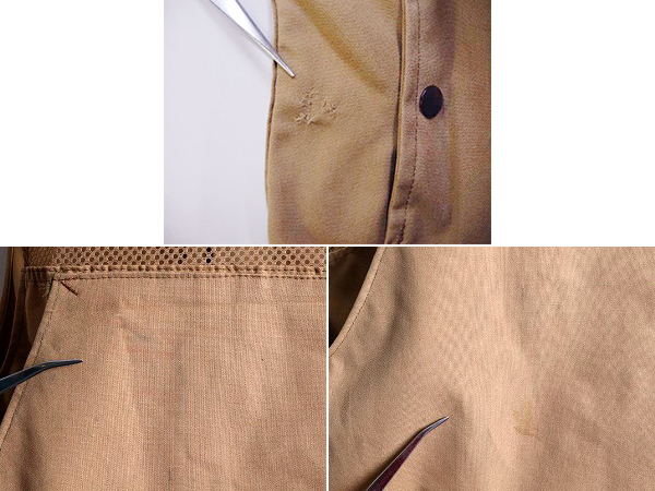 50s 60s Vintage # Orbis hunting the best men's M degree / ORVIS fishing outdoor piling put on front opening beige 50 period 60 period 