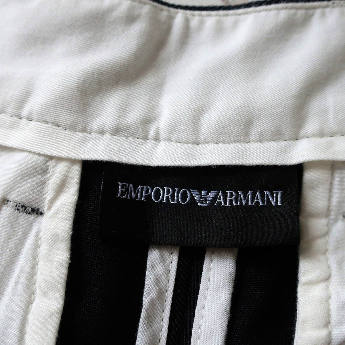 新品タグ付き エンポリオアルマーニ EMPORIO ARMANI コレクション リヨセル メンズ スラックス テーパード ブラック 黒 46 Mサイズの画像6