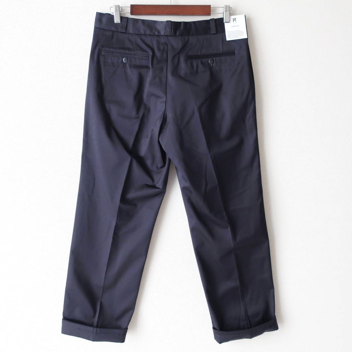  new goods unused PT TORINO men's fine quality chinos Italian pants slacks tapered pants PT01 dark blue dark navy W34 XL size 