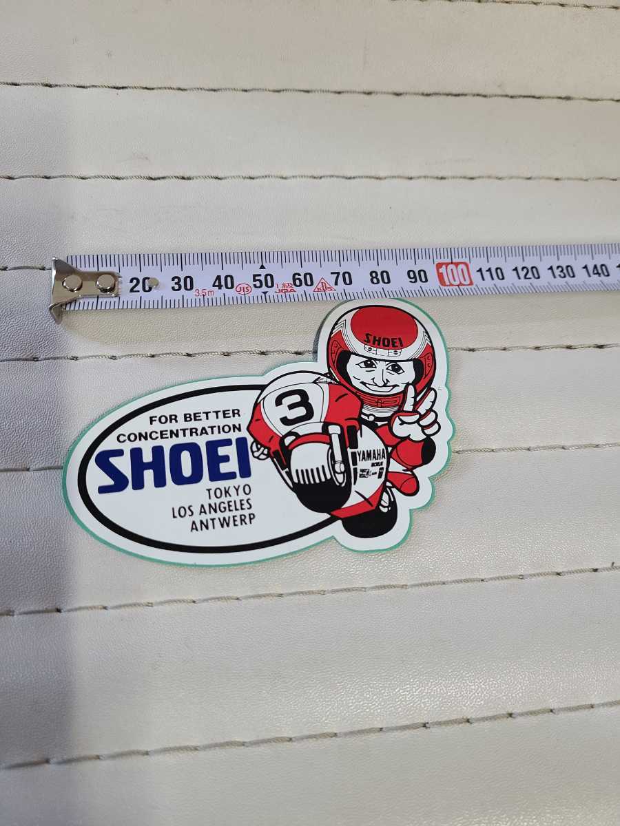 入手困難 正規品 SHOEI Eddie Lawson ステッカー 1枚(95×65mm)/ 当時物 ショウエイ エディ ローソン キャラクター ロゴ デカール_画像1