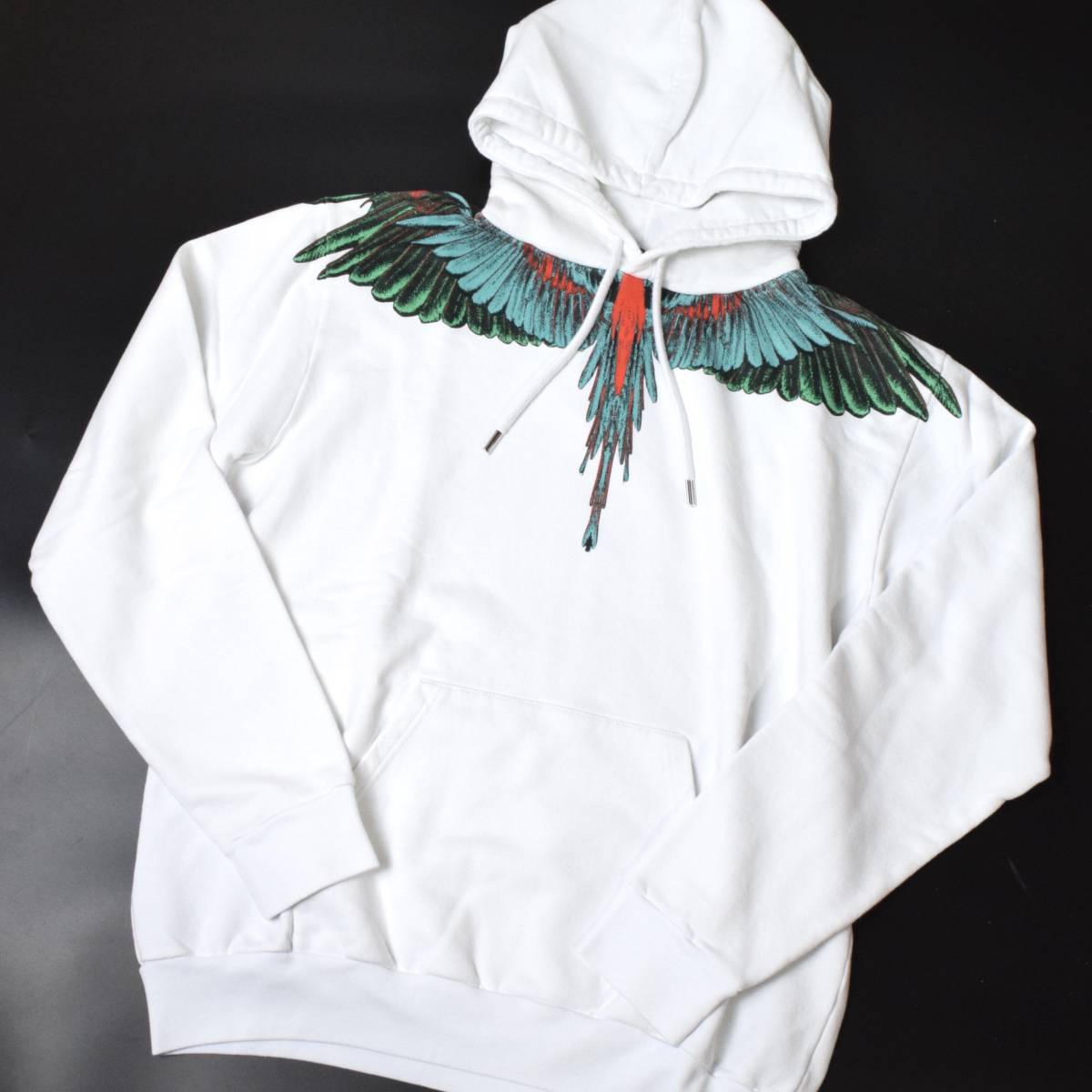 未使用5.3万 MARCELO BURLON マルセロバーロン Wings プリント パーカー XL_画像1