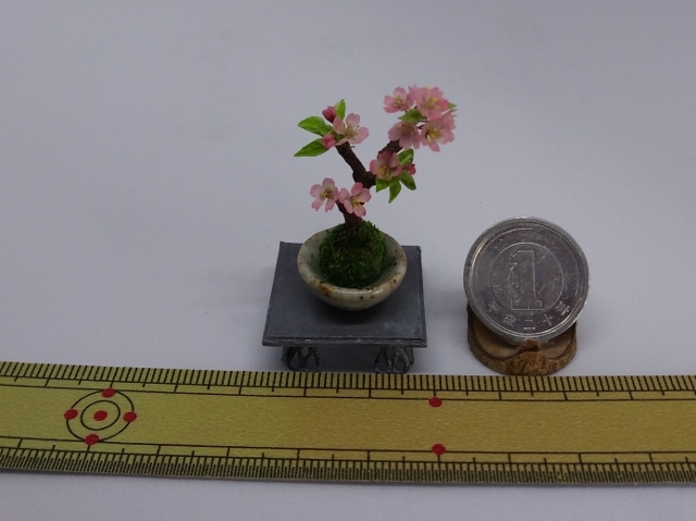 ☆再出品☆　maco’s　miniature flower♪桜苔玉♪_画像2