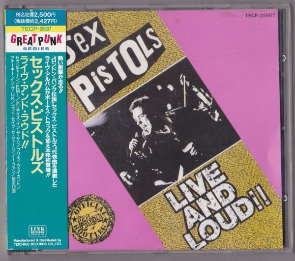 [ записано в Японии ]Sex Pistols Live And Loud!! TECP-25607 с поясом оби 