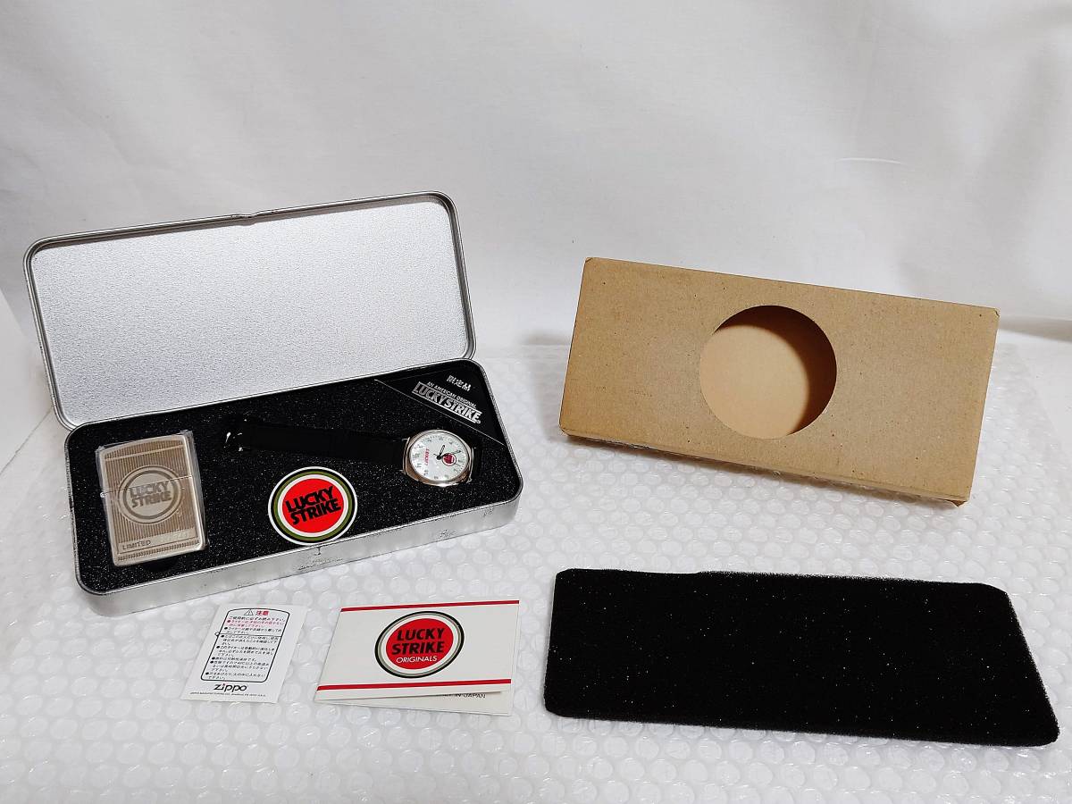 内袋未開封+数量限定品+難あり Zippo LUCKY STRIKE LIMITED EDITION