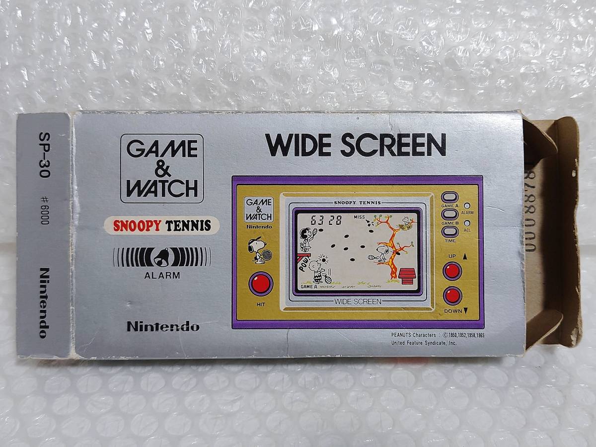 現状品+廃盤品　Nintendo　GAME＆WATCH　WIDE SCREEN　スヌーピーテニス　SP-30　任天堂　ゲームウォッチ　ワイドスクリーン_画像6