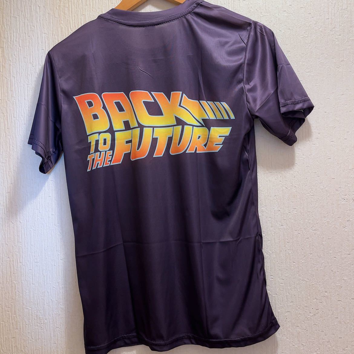 新品★パープル★BACK TO THE FUTURE★Tシャツユニセックス★M