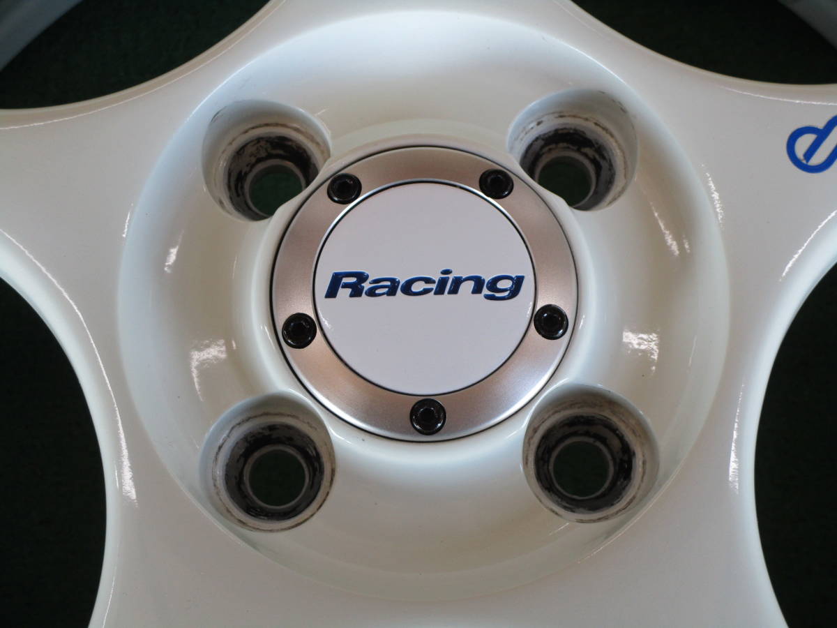 希少美品 エンケイ ENKEI Racing RP02 白4本 15×5J+45 pcd100 ワゴンR アルトワークス ムーヴ ラパン N-ONE N-WGN N-BOX 軽自動車_画像6