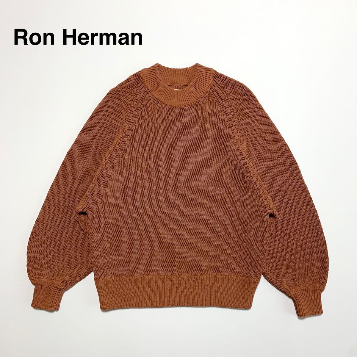 ☆美品 ロンハーマン Ron Herman ラグランスリーブ クルーネック コットン ニット セーター 古着 ヴィンテージ vintage ローゲージニットの画像1