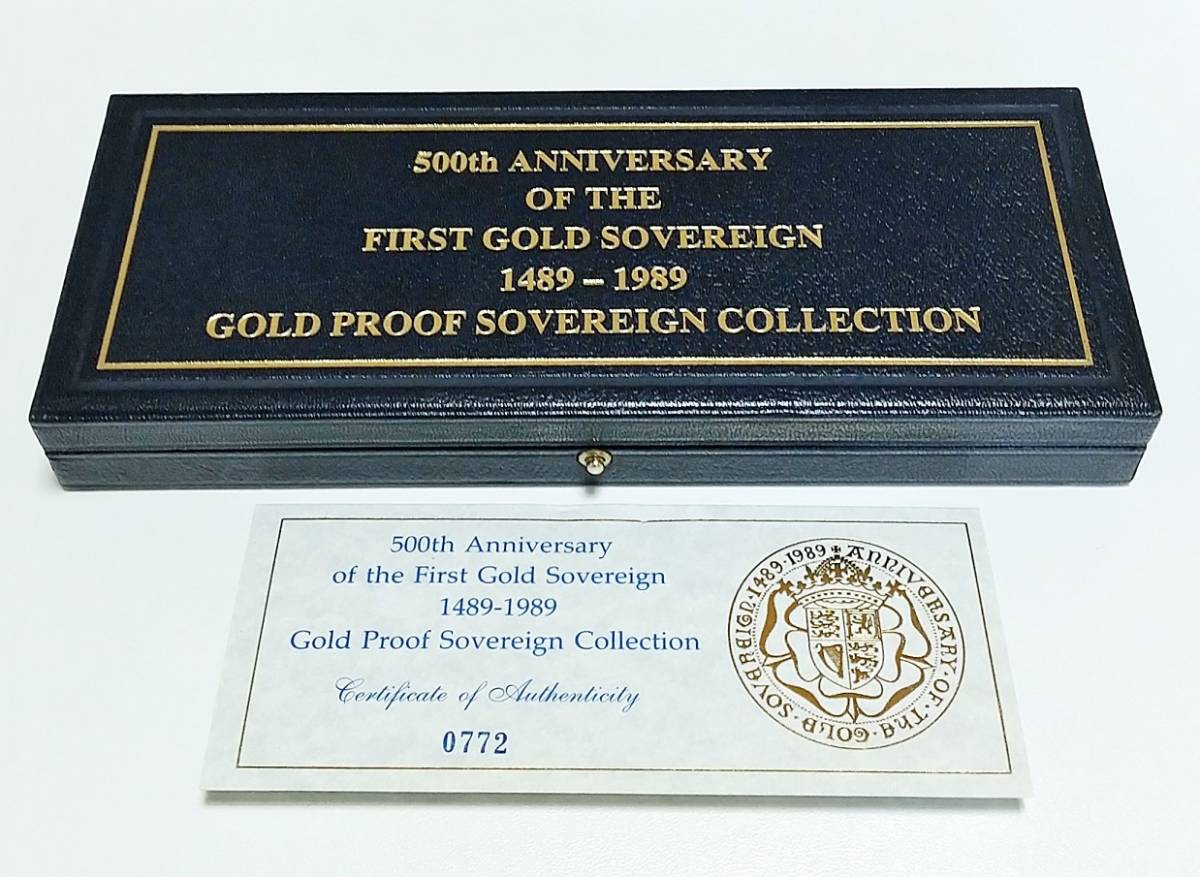 ALL 最高鑑定 1989年 イギリス ソブリン発行500年 プルーフ金貨 4枚セット NGC PF70UC エリザベス2世 チューダーローズ アンティークコイン_画像10