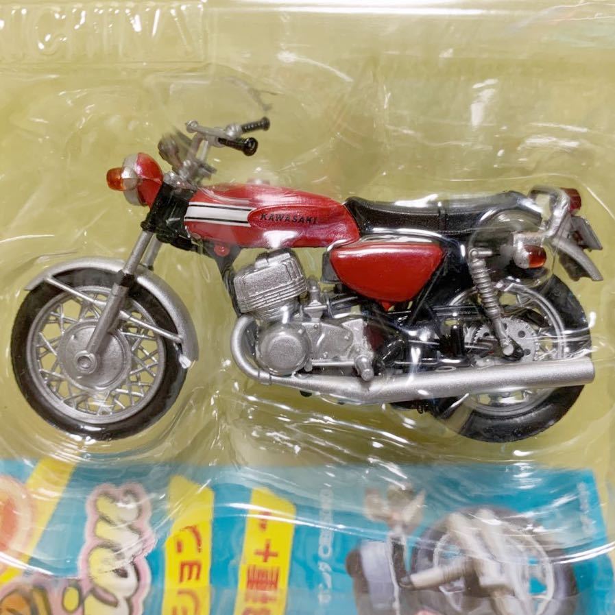 リアル ビッグバイクコレクション カワサキ 500-SS マッハⅢ キャンディトーンレッド フィギュア バイク 食玩 KAWASAKI F-toys エフトイズの画像3