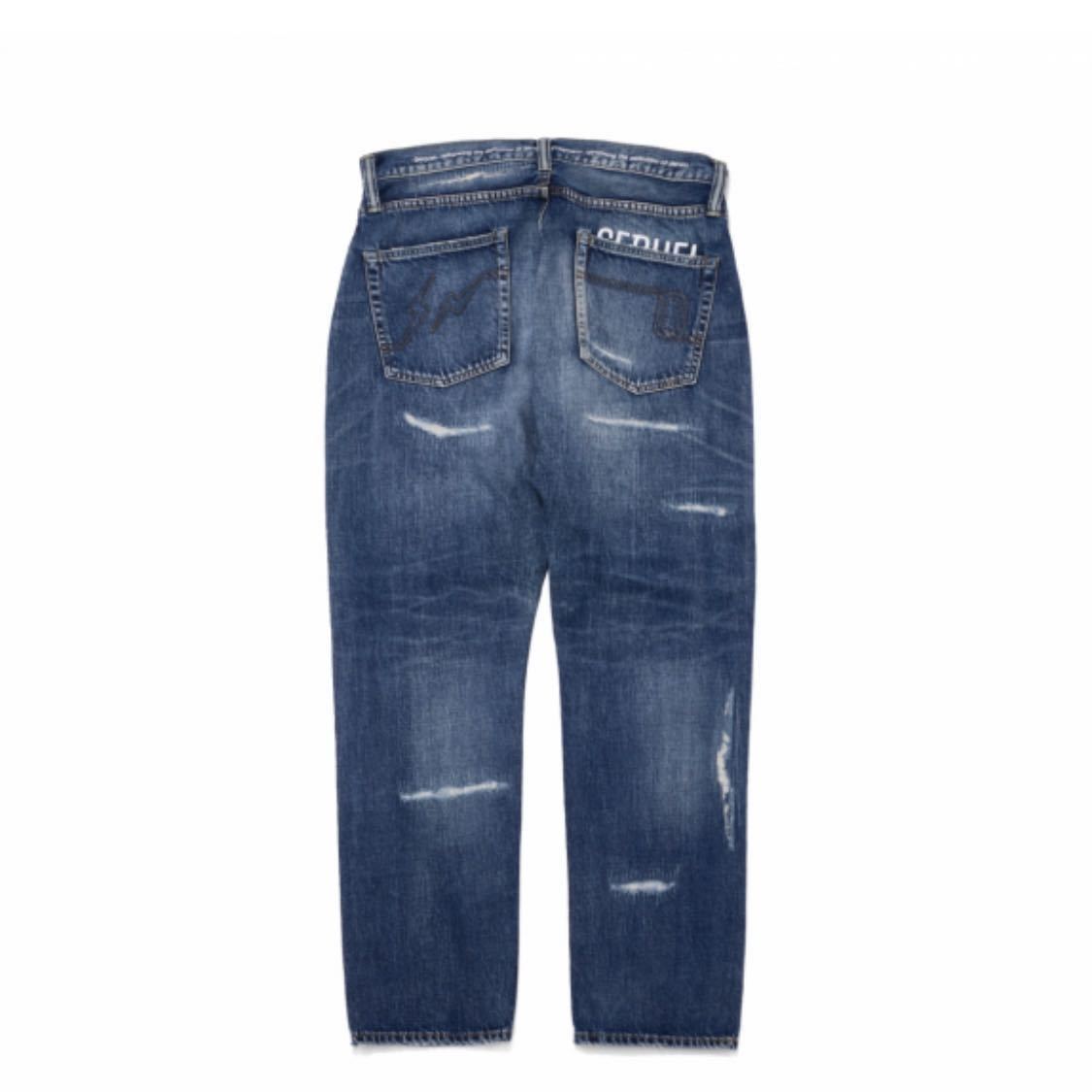 シークエル SEQUEL デニム fragment DAMAGE DENIM フラグメント 新品 L