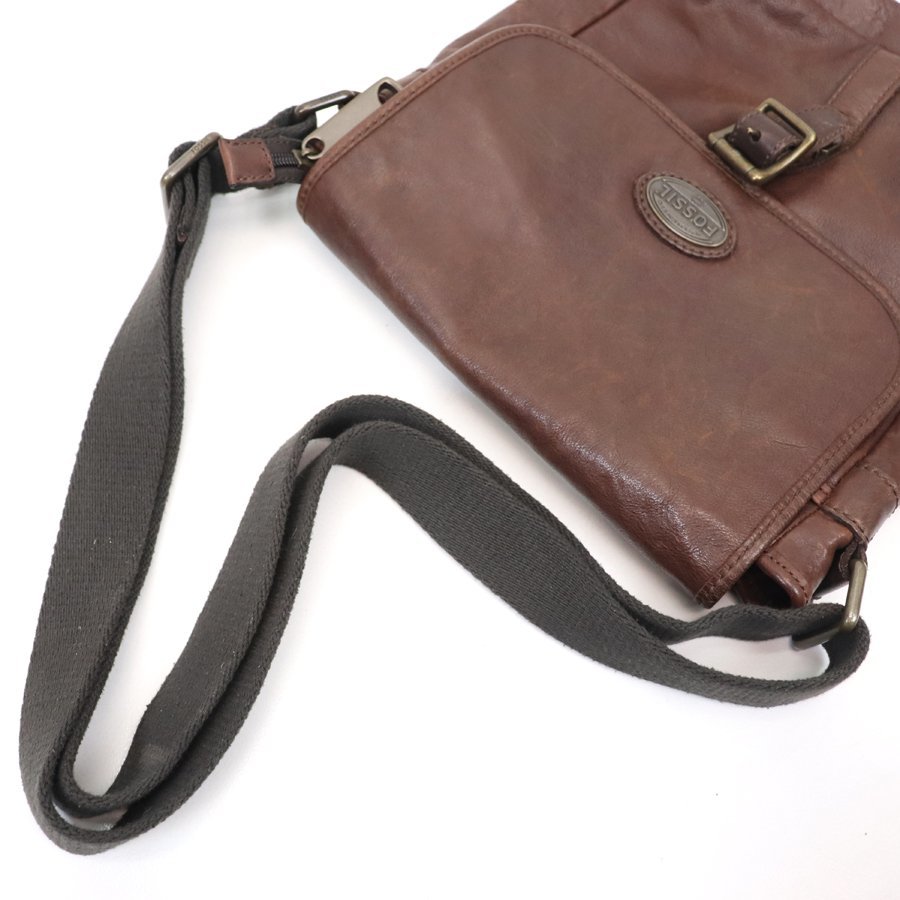 美品FOSSILフォッシルメンズショルダーバッグ apadea.org.ar