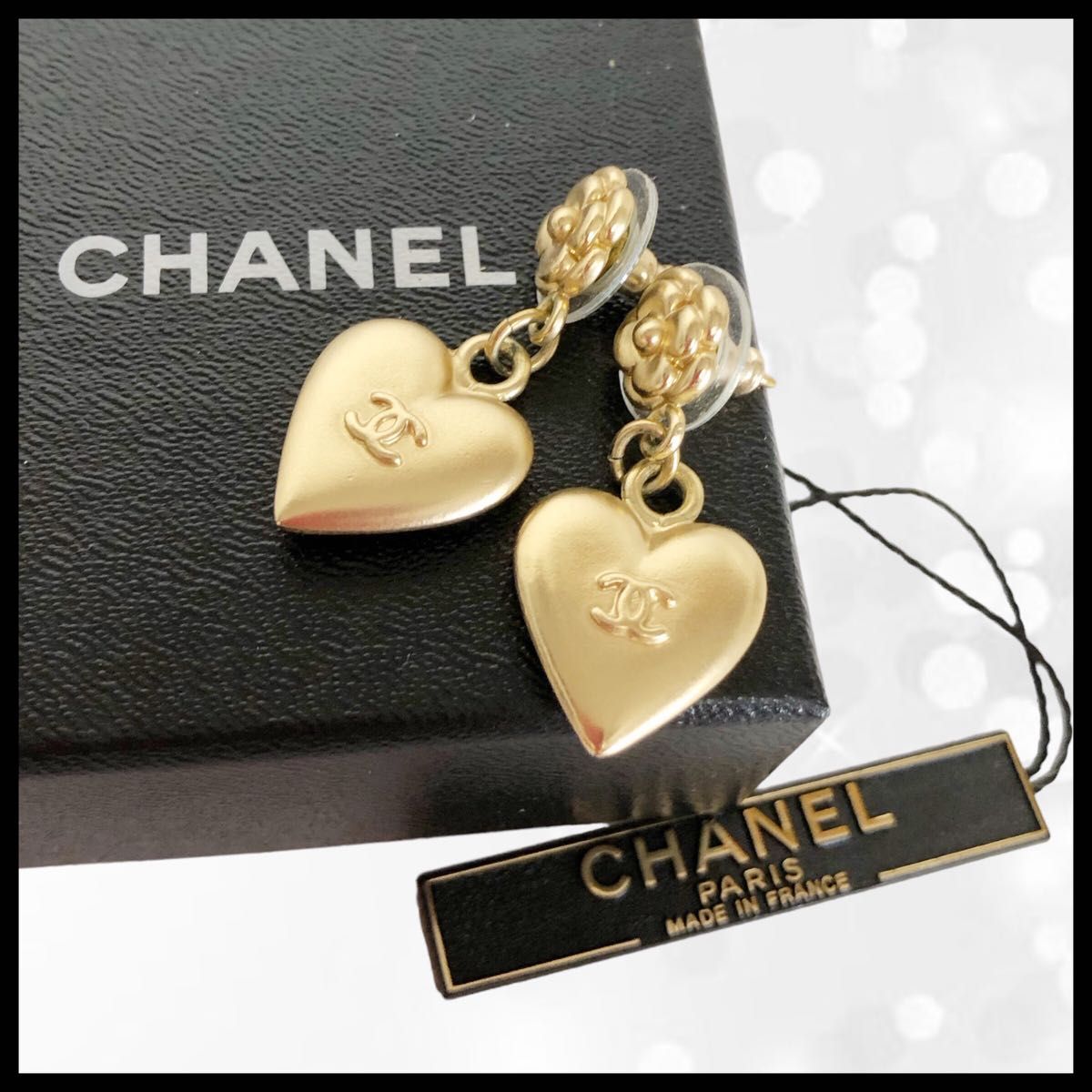 お値下】CHANELシャネル ピアス ハート&ココマーク-