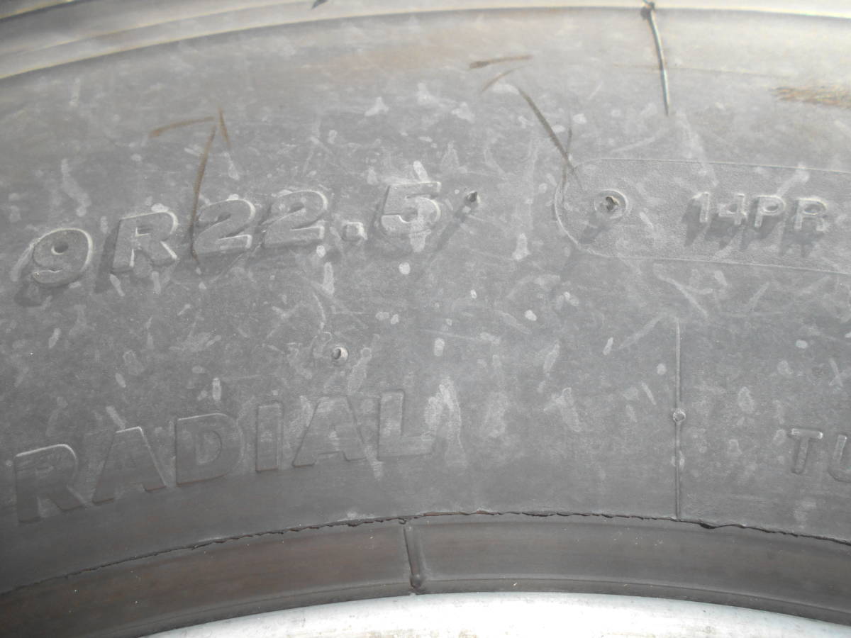 No.2165 б/у легкосплавные колесные диски имеется шина Bridgestone ALCOA 22.5 14PR