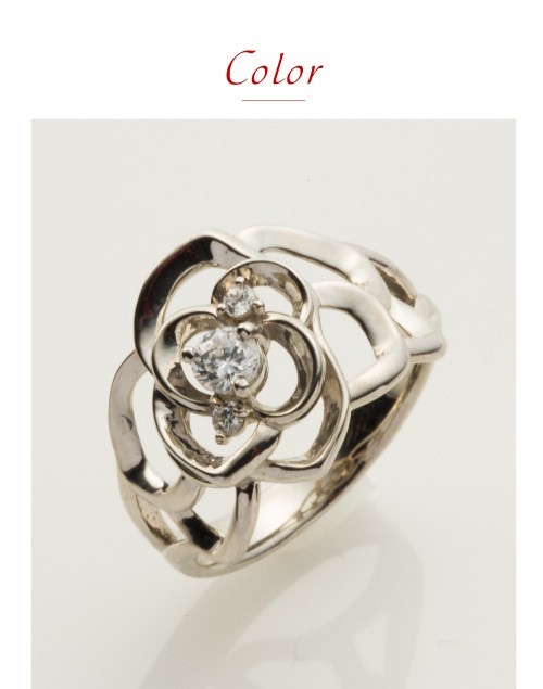 ダイヤモンド リング バラ ローズ 薔薇 花 フラワー pt900プラチナ 指輪 レディース ジュエリー アクセサリー 