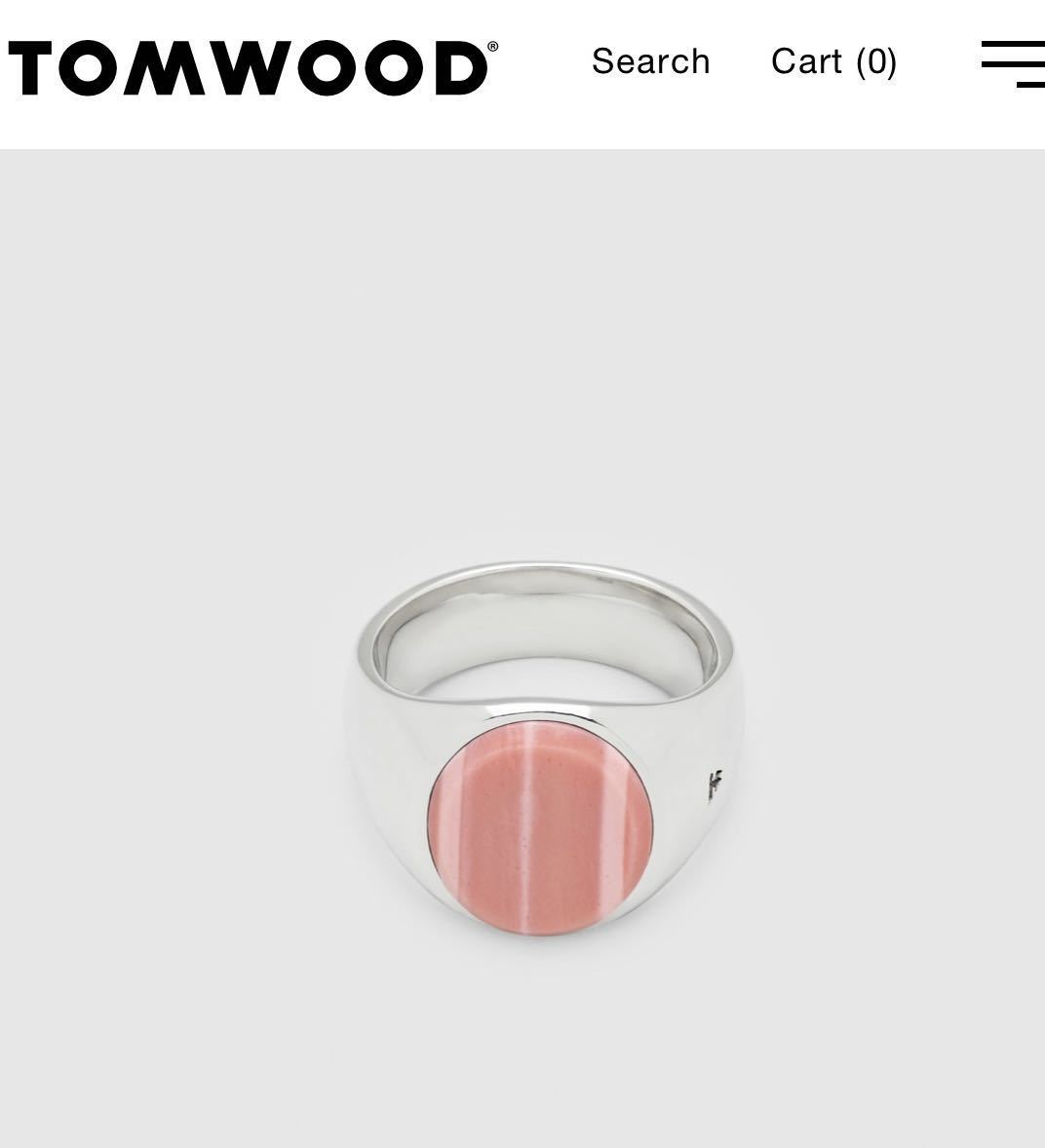 新品 TOM WOOD トムウッド リング Oval Pink Opal オーバル ピンクオパール シルバー925 オーバル リング 指輪 SILVER 56 ユニセックス