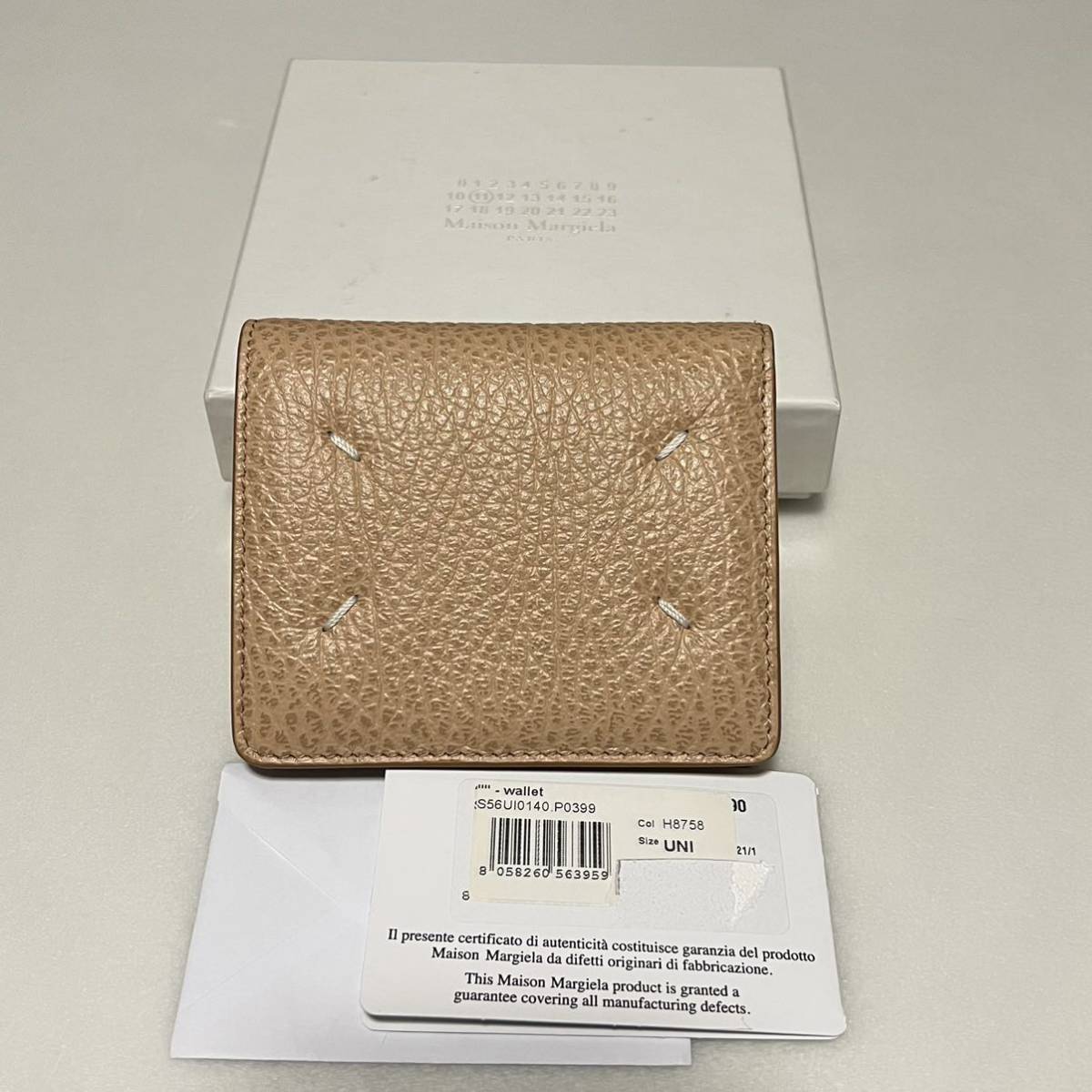 新品 Maison Margiela メゾンマルジェラ ミニ財布 二つ折り財布 レザー
