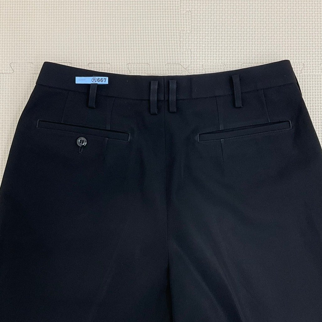 UT268-1 (中古) 福島県 郡山第七中学校 Bランク 男子学生服 上下セット /指定品/校章付/170A/W79/学ラン/ズボン/黒/冬服/冬用/制服/学生服/_画像7