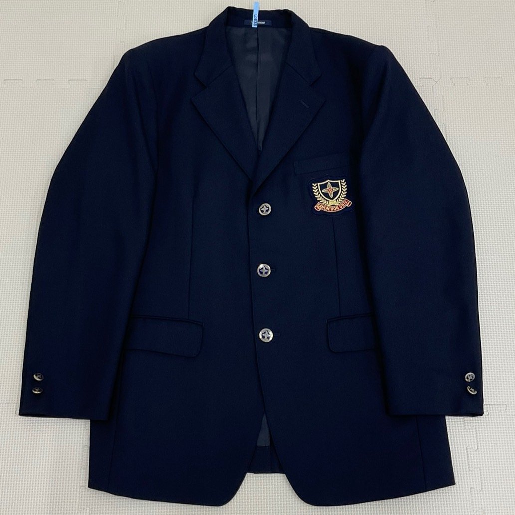 UT172-2(中古)栃木県 佐野日本大学高等学校(旧制服) 男子学生服 6点セット /LL/W76/ブレザー/セーター/ズボン/ネクタイ/ベルト/夏冬/制服/_画像2