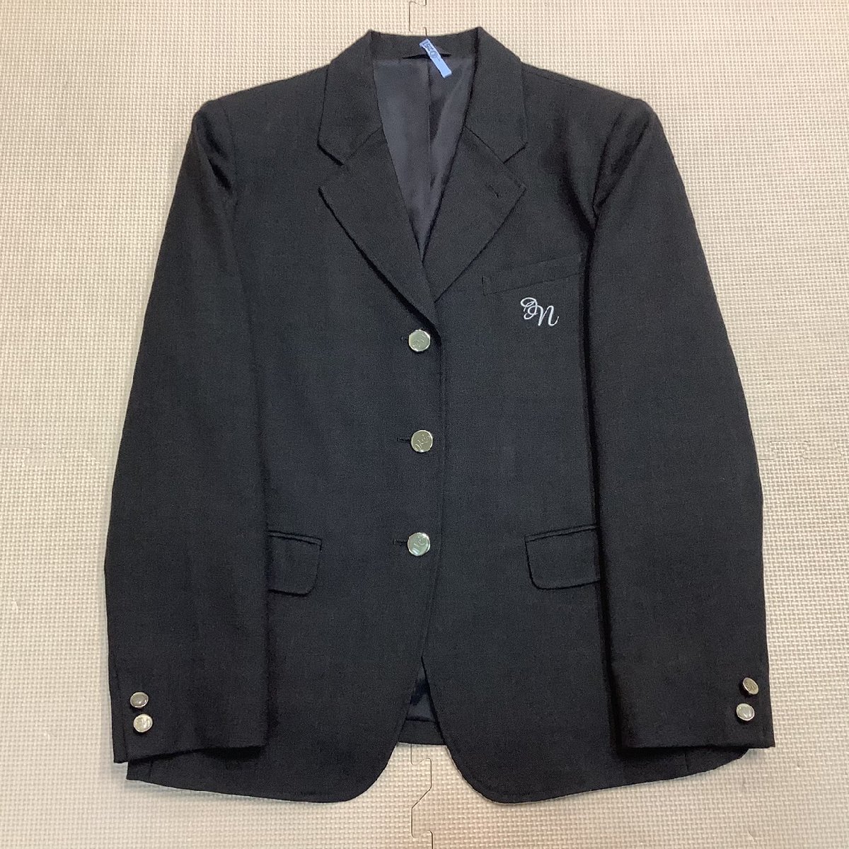 I251 (中古) 茨城県 岩瀬日本大学高校 旧制服 6点セット /大きめ/LL/W71/ブレザー/セーラー/ブラウス/スカート/リボン/冬夏/千鳥/学生服_画像2