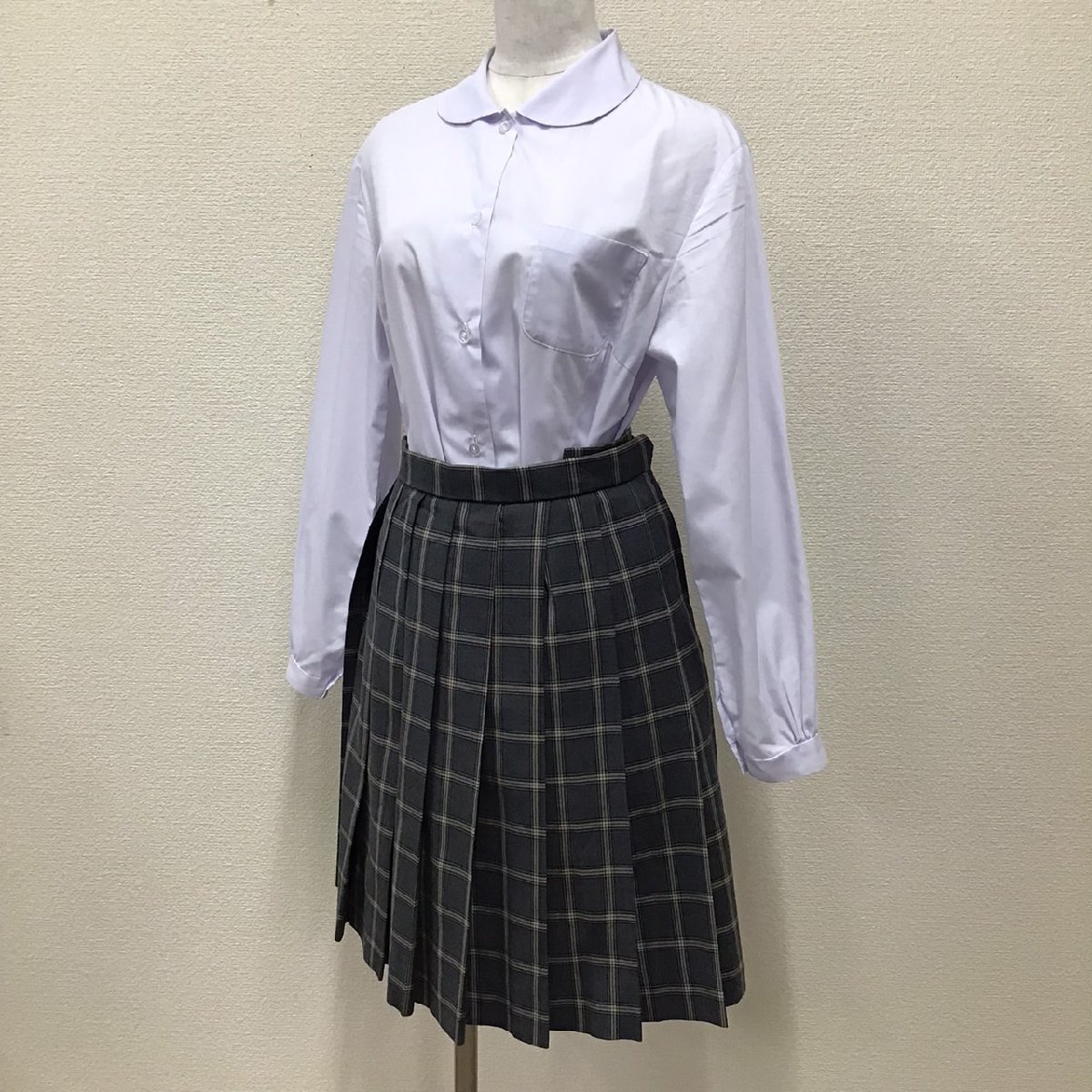 O140 (中古) 滋賀県 長浜北星高校 (旧制服) 学生服 2点セット /L/W66