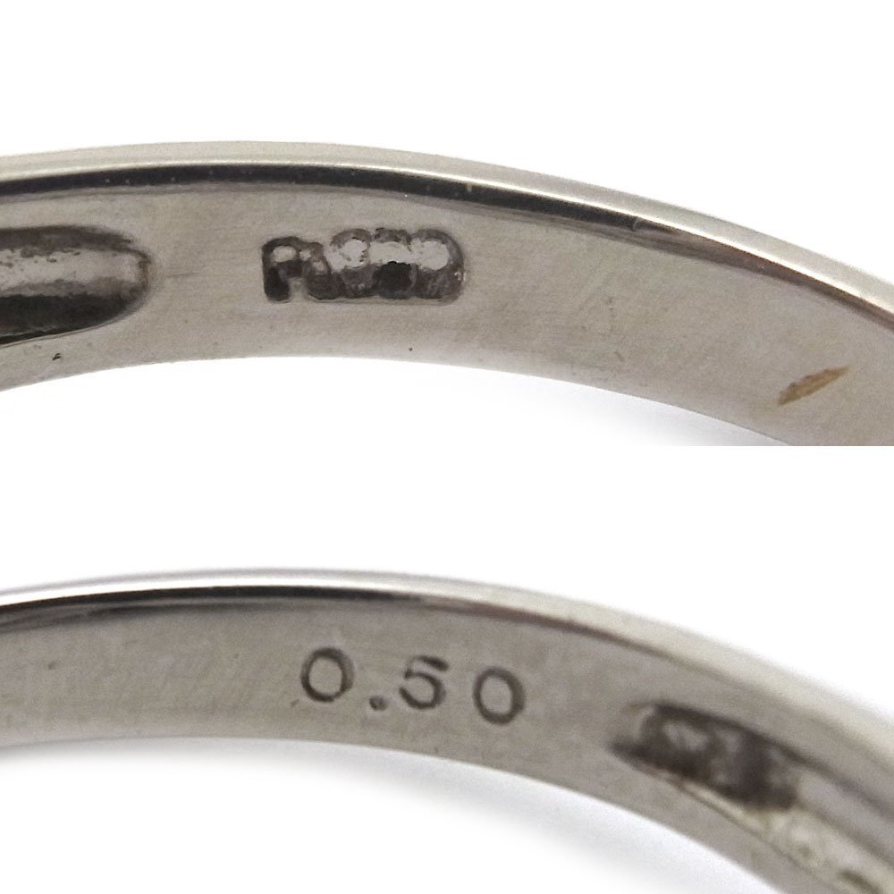 最も優遇の 12.5号 ハートモチーフ ダイヤモンド指輪 【新品仕上げ済/S