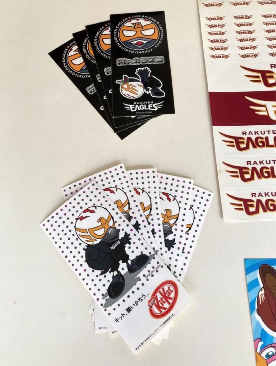 ステッカー　楽天イーグルス　RAKUTEN　EAGLES　クラッチ　クラッチーナ　カラスコ　シール　東北楽天ゴールデンイーグルス