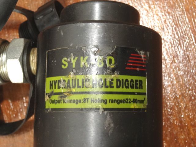 HYDRAULIC HOLE DIGGER 手動 油圧 パンチャー SYK-8D 金型 φ 22 27 34 43 49 60 圧着 工具 保証_画像3