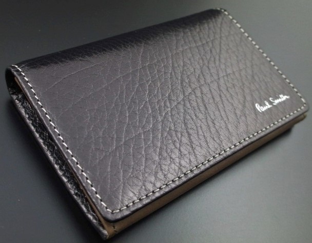 贈り物に!新品/箱付 ポールスミス 名刺入れ シルバーロゴ 黒 贈り物に!新品/箱付 ポールスミス 名刺入れ シルバーロゴ 黒